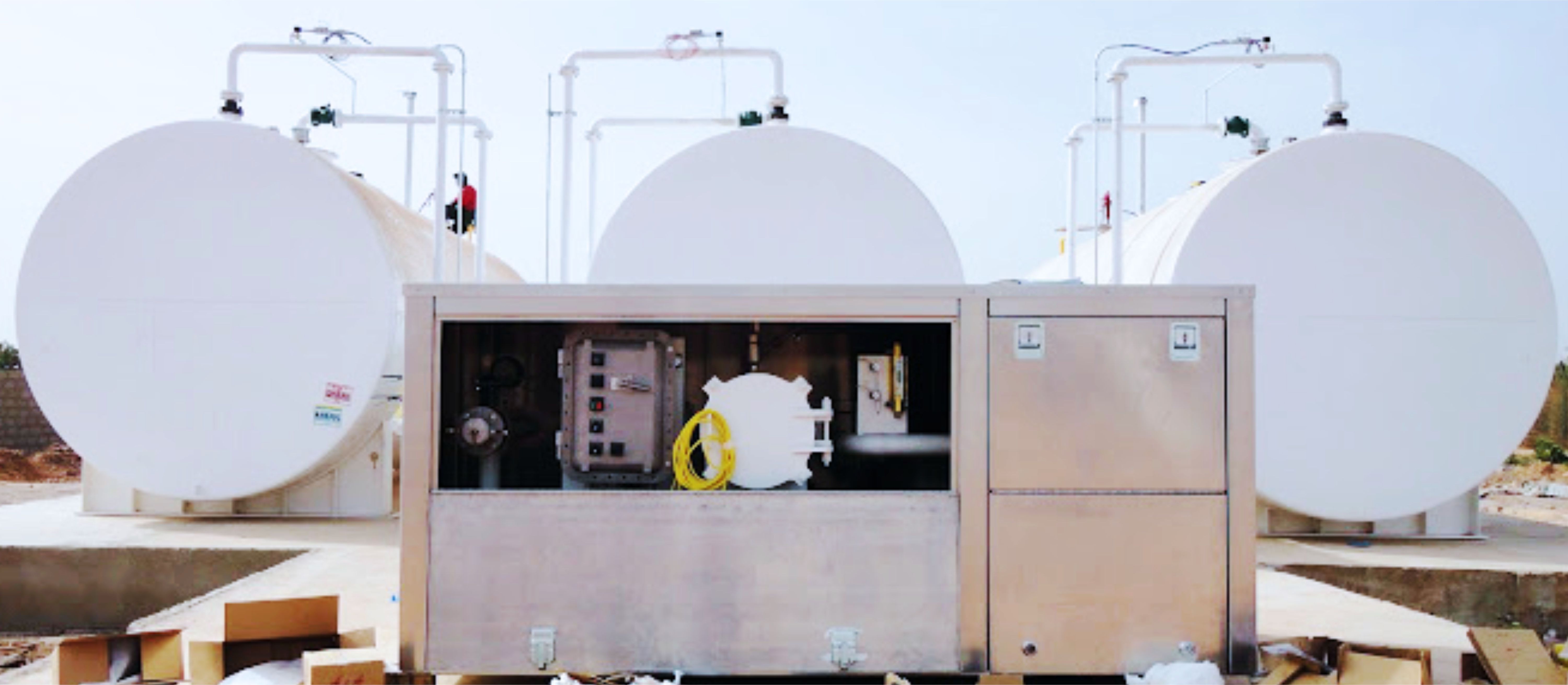 Jet A1 Above Ground Horizontal tank installations with a skid.